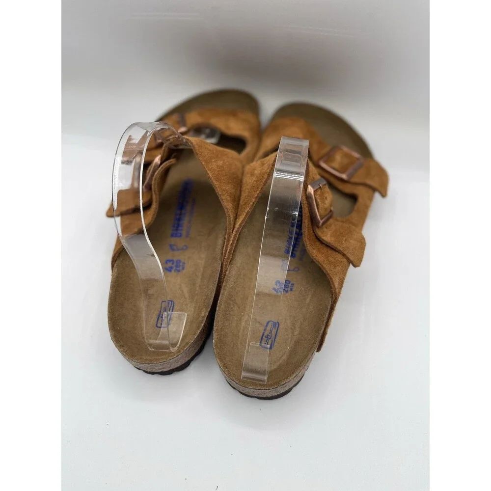 Birkenstock Arizona Sandals Men Suede Leather Mink Shoes Comfort US 10 EU 43 New